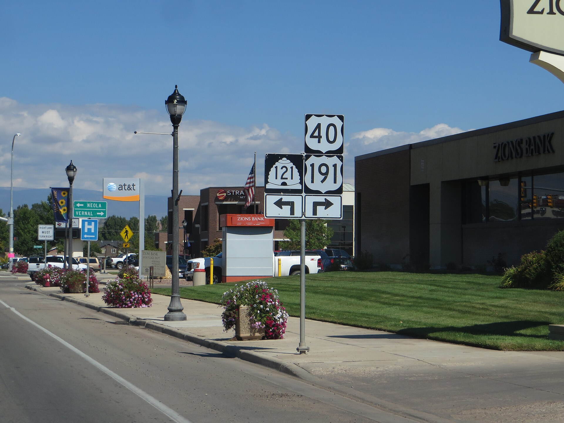 US-40 and US-191 at Roosevelt, Utah, nearest town to Skinwalker Ranch